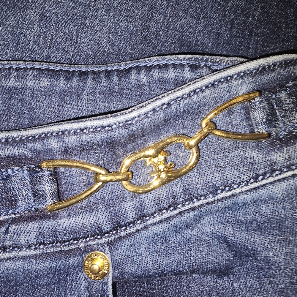 INC Denim Embellished Wide Leg Jeans, size 10/30 - Picture 4 of 9